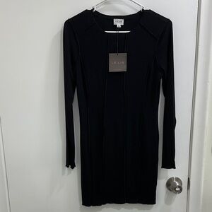 Le Lis Elegant Black Long Sleeve Dress